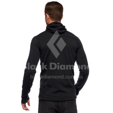 Мужская флисовая кофта Black Diamond M Coefficient Fleece Hoody, Black, S (BD 744020.0002-S)
