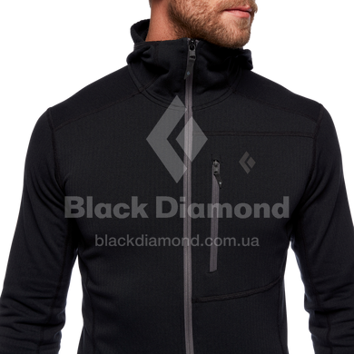 Мужская флисовая кофта Black Diamond M Coefficient Fleece Hoody, Black, M (BD 744020.0002-M)