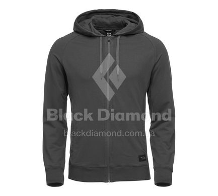 Чоловіча толстовка з рукавом реглан Black Diamond M Basis Full Zip Hoody, Antracite, р. XL (BD 752280.0001-XL)