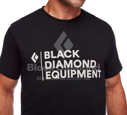 Футболка мужская Black Diamond Stacked Logo Tee, Black, S (BD 730053.0002-S)