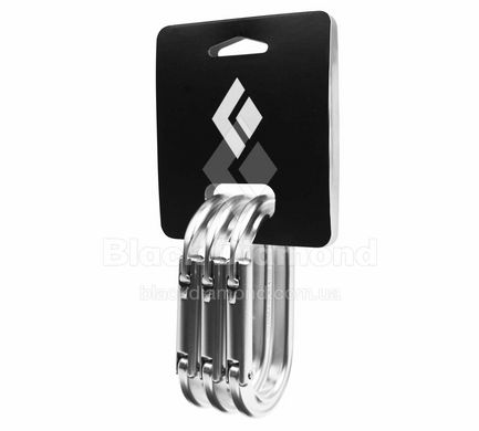 Набір карабінів без муфти Black Diamond Oval Keylock 3 Pack, Polished (BD 381099.POLS)