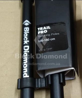 Треккинговые телескопические палки Black Diamond Trail Pro, 105-140 см, Black (BD 112504.6016)