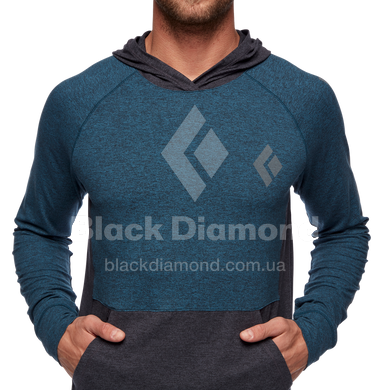 Мужская худи с карманом кенгуру Black Diamond Stone Hoody, L - Azurite / Black (BD 7440309145LRG1)