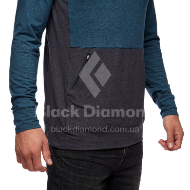 Чоловіча худі з кишенею кенгуру Black Diamond Stone Hoody, L - Azurite / Black (BD 7440309145LRG1)