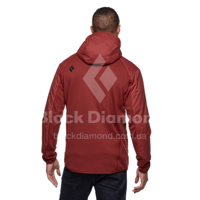 Трекінгова чоловіча куртка Soft Shell Black Diamond F First Light Hybrid Hoody, Dark Crimson, р.L (BD OL096003LRG1)