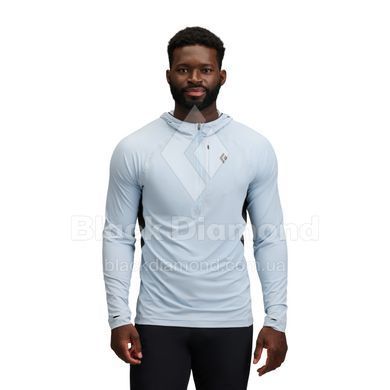 Кофта чоловіча з рукавом реглан Black Diamond M Alpenglow Pro Hoody, Fog Blue, L (BD 7520934051LRG1)