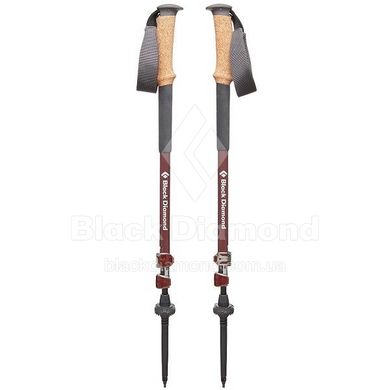 Треккинговые телескопические палки женские Black Diamond W Alpine Carbon Cork, 63-130 см, Picante (BD 112198.0000)