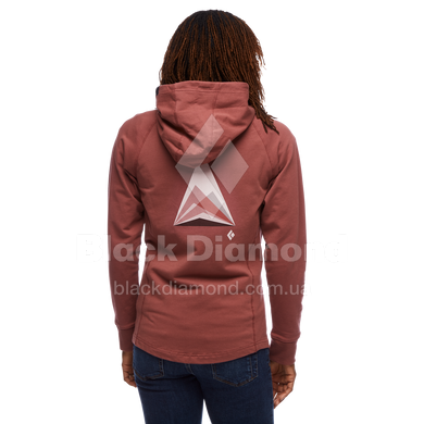 Женская толстовка с рукавом реглан Black Diamond W Mountain Transparency Full Zip Hoody, L - Cherrywood (BD 7300952009LRG1)
