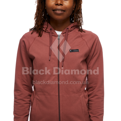Жіноча толстовка з рукавом реглан Black Diamond W Mountain Transparency Full Zip Hoody, L - Cherrywood (BD 7300952009LRG1)