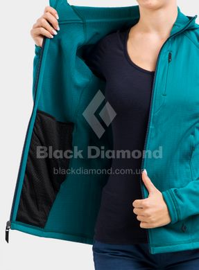 Жіноча флісова кофта з рукавом реглан Black Diamond Factor Hoody, XS - Fjord Blue (BD 744080.4032-XS)