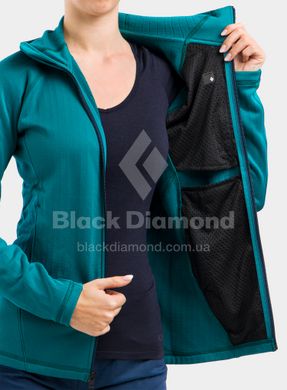 Женская флисовая кофта с рукавом реглан Black Diamond Factor Hoody, XS - Fjord Blue (BD 744080.4032-XS)