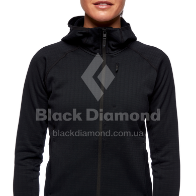 Жіноча флісова кофта з рукавом реглан Black Diamond Factor Hoody, L - Black (BD 744080.0002-L)