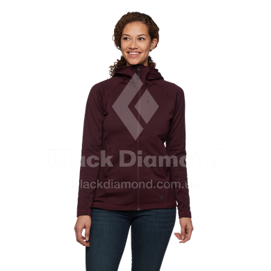 Жіноча флісова кофта з рукавом реглан Black Diamond Factor Hoody, Bordeaux, M (BD 7440806018MED1)