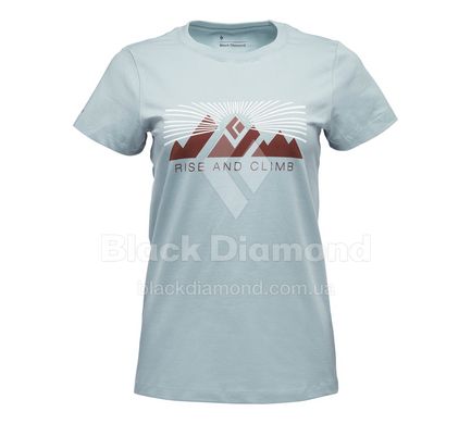 Футболка жіноча Black Diamond SS Rise And Climb Tee Blue Ash, р. L (BD R7PS.4006-L)