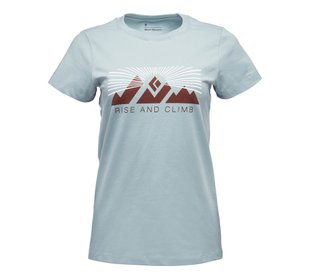 Футболка жіноча Black Diamond W SS Rise And Climb Tee, XL - Blue Ash (BD R7PS.4006-XL)