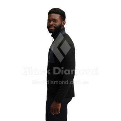 Кофта флисовая мужская Black Diamond M Rift HZ Fleece Jacket, Black/Black, L (BD 7441149008LRG1)
