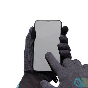 Рукавички чоловічі Black Diamond Deploy Wind Hood Gloves, Carbon/Glacier, S (BD 8017429642SML1)