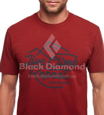 Футболка мужская Black Diamond Live Climb Repeat Tee, Red Oxide, XS (BD 730037.6010-XS)