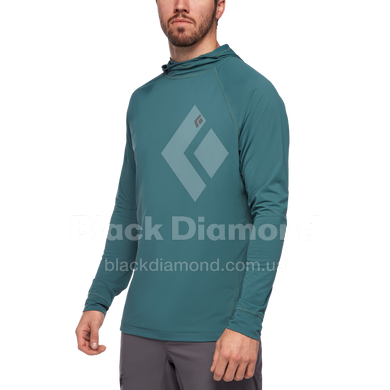 Мужская худи с рукавом реглан унисекс Black Diamond M Ls Alpenglow Hoody, S - Raging Sea (BD 7520203028SML1)