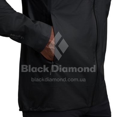 Чоловіча мембранна куртка Black Diamond Deploy 3L Shell, Black, S (BD 7450570002SML1)
