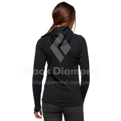 Жіноча флісова кофта з рукавом реглан Black Diamond W Coefficient Hoody, Black, L (BD 7440210002MED1)