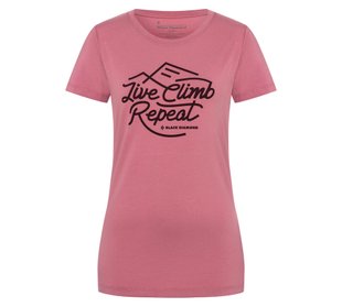 Футболка жіноча Black Diamond Live Climb Repeat Tee, Rosewood, L (BD 730039.6027-L)