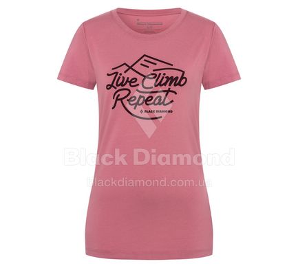 Футболка жіноча Black Diamond Live Climb Repeat Tee, Rosewood, XS (BD 730039.6027-XS)