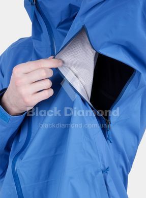 Мембранная мужская куртка Black Diamond M Stormline Strech Rain Shell, XS - Kingfisher (BD CDT0.426-XS)