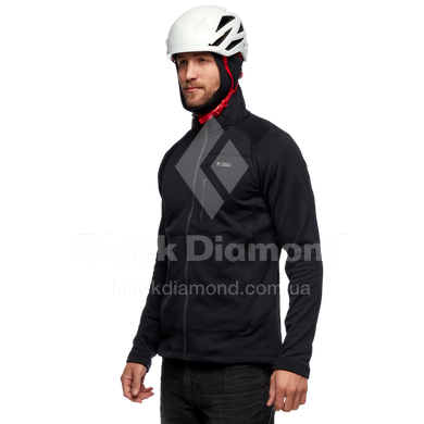 Чоловіча флісова кофта з рукавом реглан Black Diamond Factor Hoody, S - Black (BD 744040.0002-S)