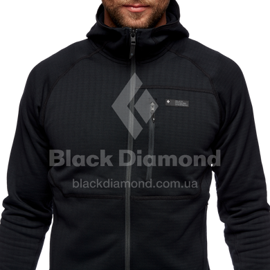 Чоловіча флісова кофта з рукавом реглан Black Diamond Factor Hoody, S - Black (BD 744040.0002-S)