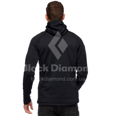 Чоловіча флісова кофта з рукавом реглан Black Diamond Factor Hoody, S - Black (BD 744040.0002-S)